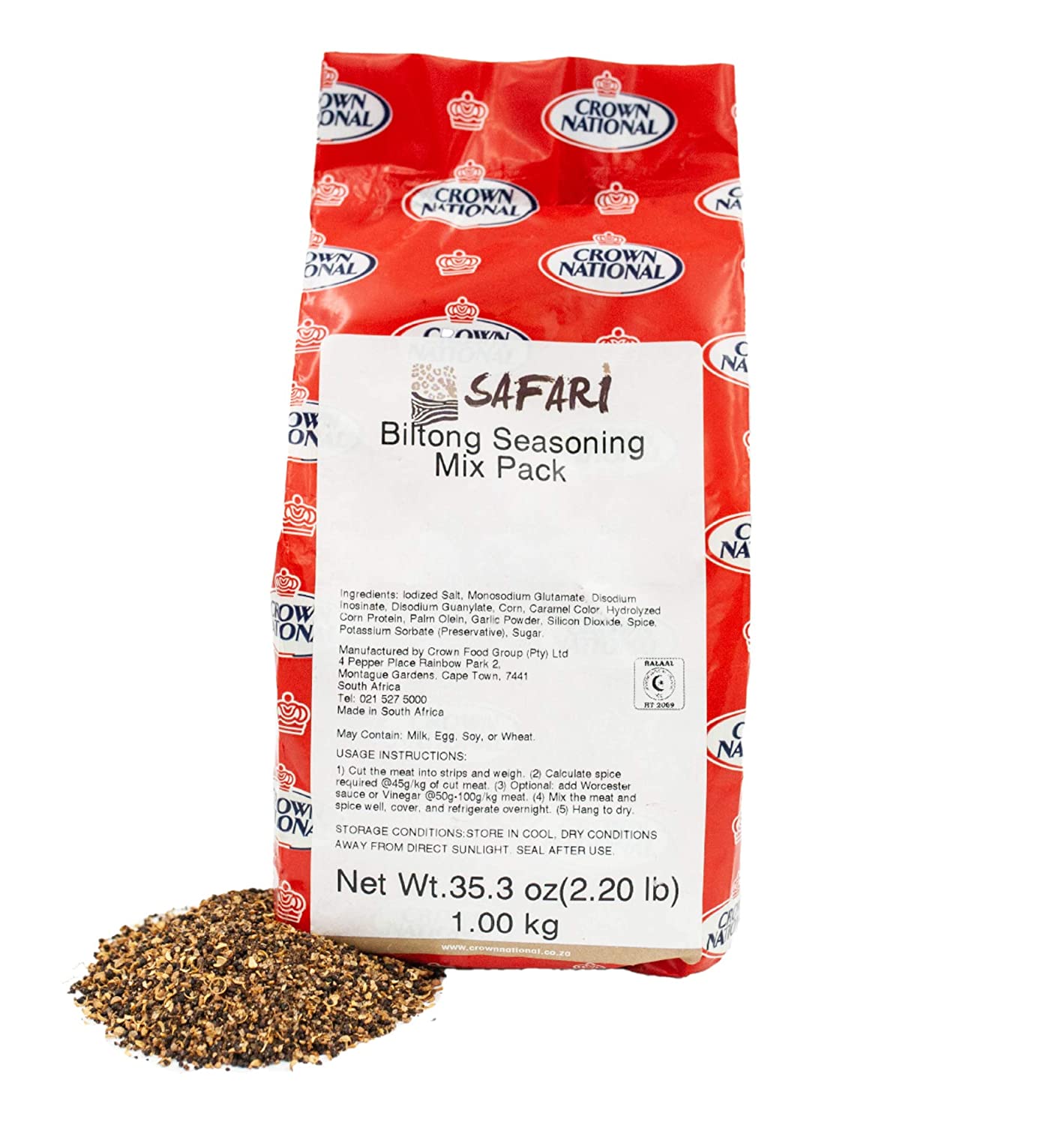 crown national safari biltong spice ingredients