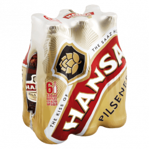 Description Hansa Pilsner Beer Bottle 330ml 6 Pack. A light-bodied, highly-attenuated, gold-colored beer showing excellent head retention and an elegant, floral hop aroma. Crisp, clean, and refreshing, a Pilsner showcases the finest qualities of malt and hops.