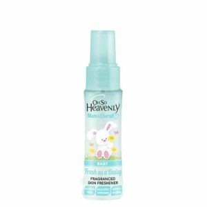 Oh So Heavenly Mum & Cherub Fresh as a Daisy Skin Freshener 50ml: Give your little cherub a burst of freshness with this alcohol-free fragranced skin freshener. The soft and precious fragrance is delicately scented with clean powdery notes for long lasting freshness. Infused with Chamomile Extract and Glycerine, it helps to soften skin whilst giving baby a fresh and hydrating burst! Keep your little cherub smelling as fresh as a daisy! Beauty Without Cruelty Made in South Africa Vegan